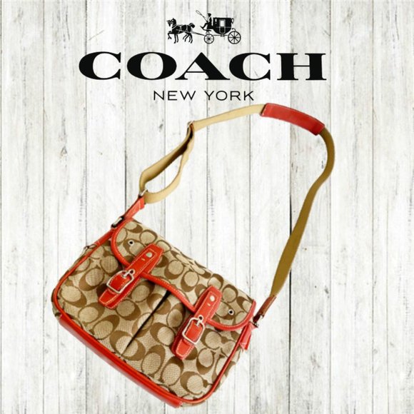 Coach Crossbody with Red Leather Trim - Picture 11 of 11